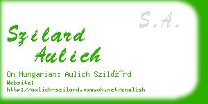 szilard aulich business card